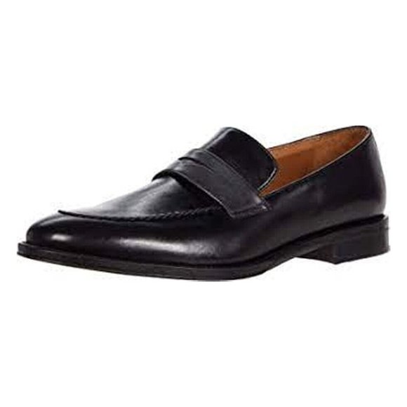 New! Bruno Magli Hudson Penny Slot Strap Loafer Black Size...